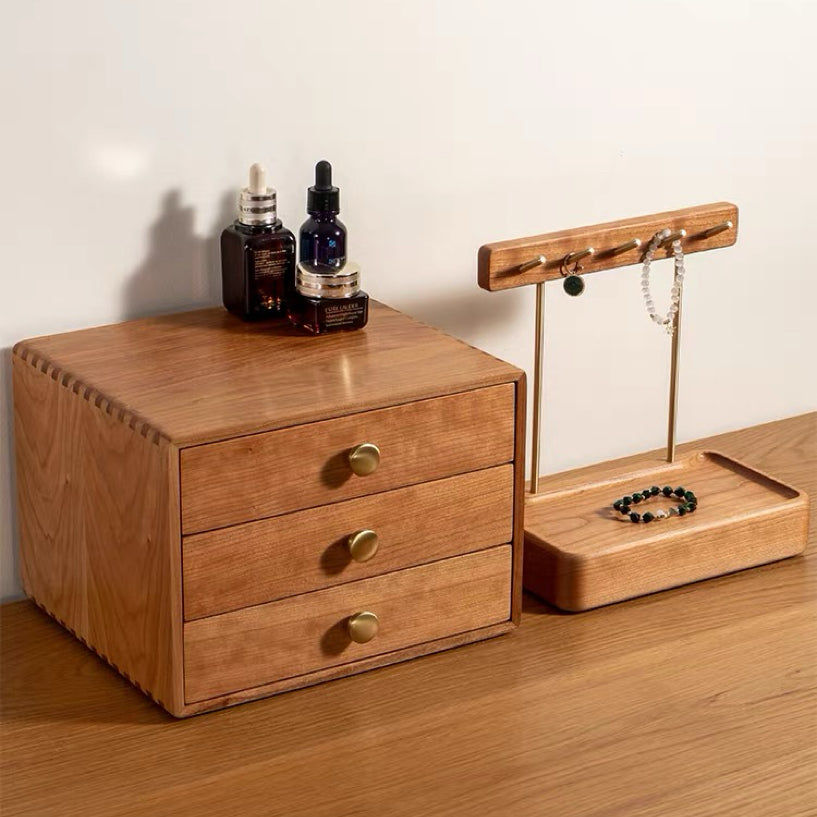 Clara Wooden Organizer with Three Drawers