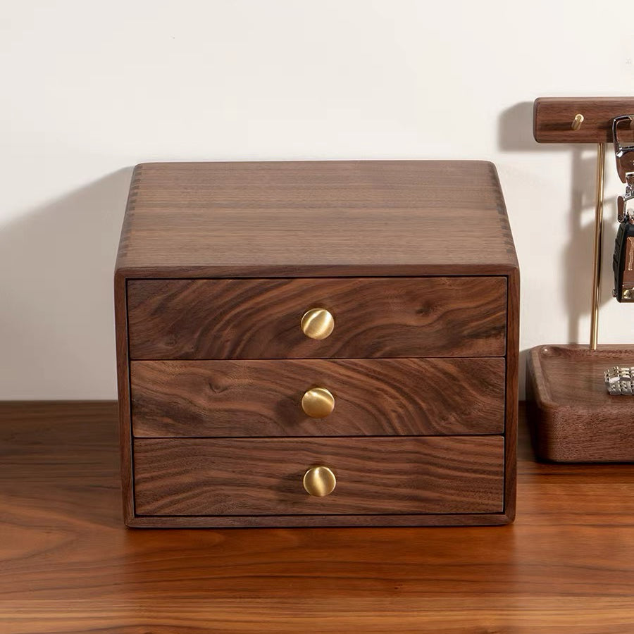 Clara Wooden Organizer with Three Drawers