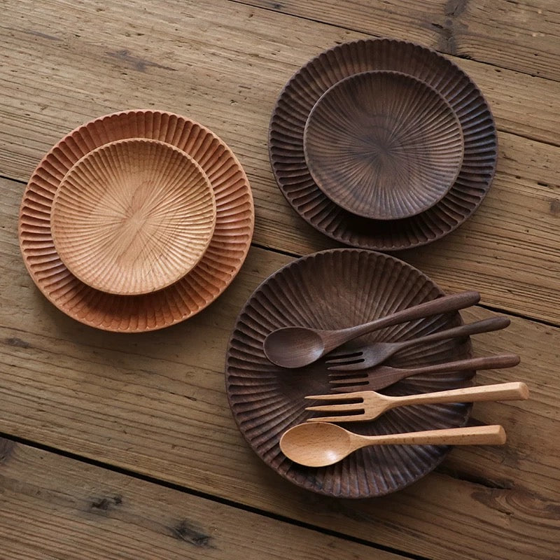 Marlow Geribbelde Massief Houten Serveerbord