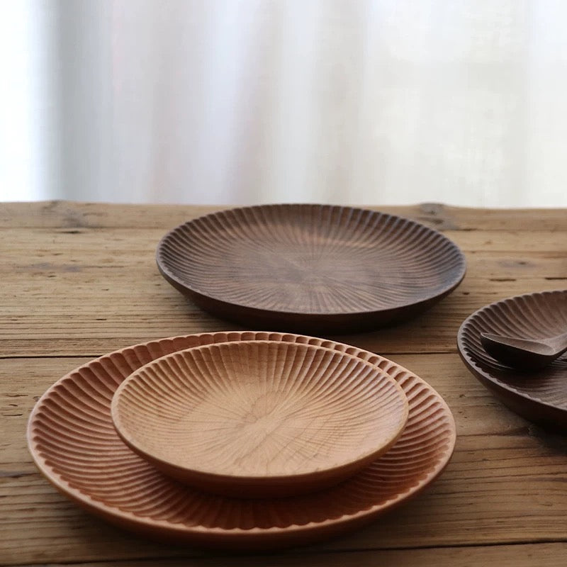 Marlow Geribbelde Massief Houten Serveerbord