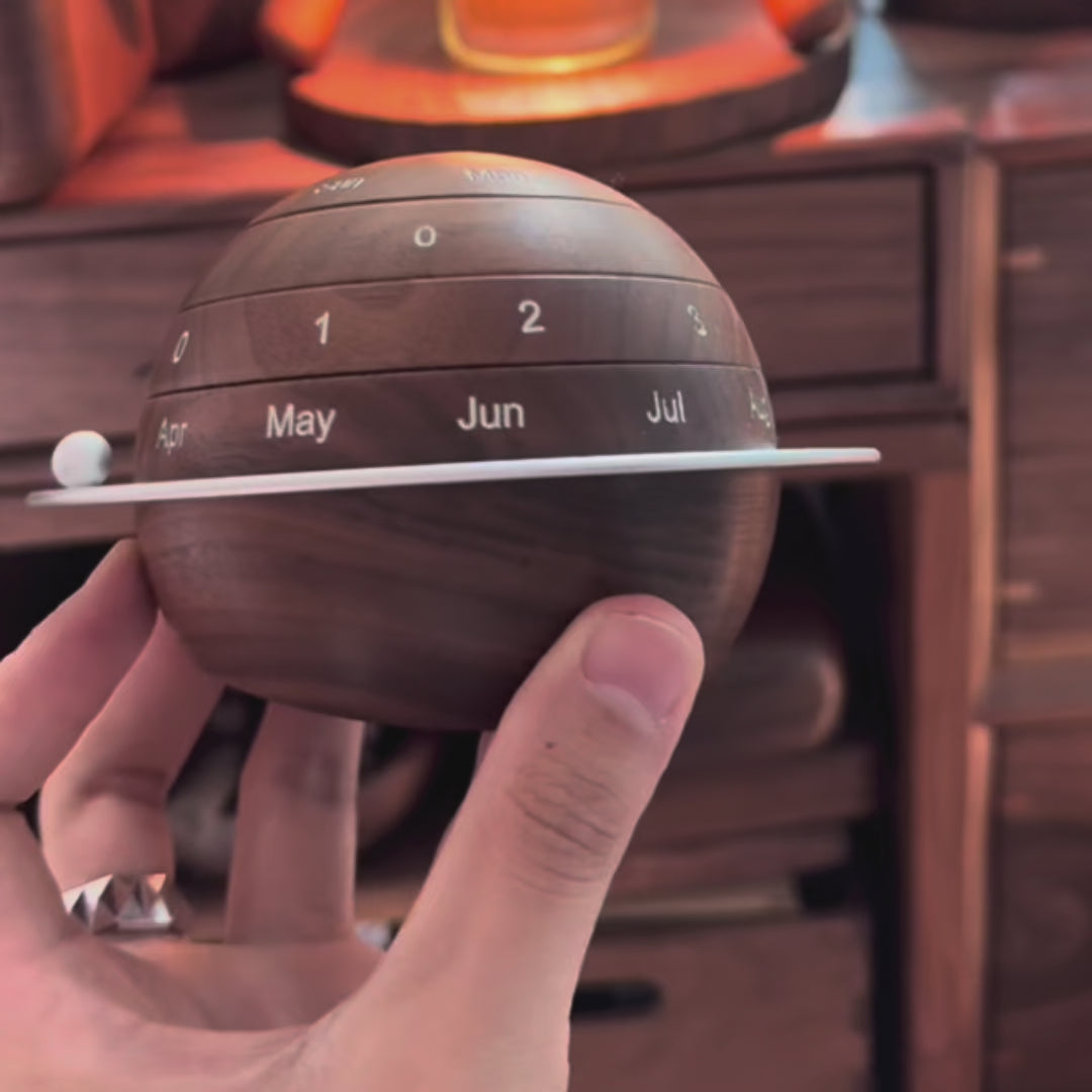 Magnus Walnut Globe Perpetual Calendar