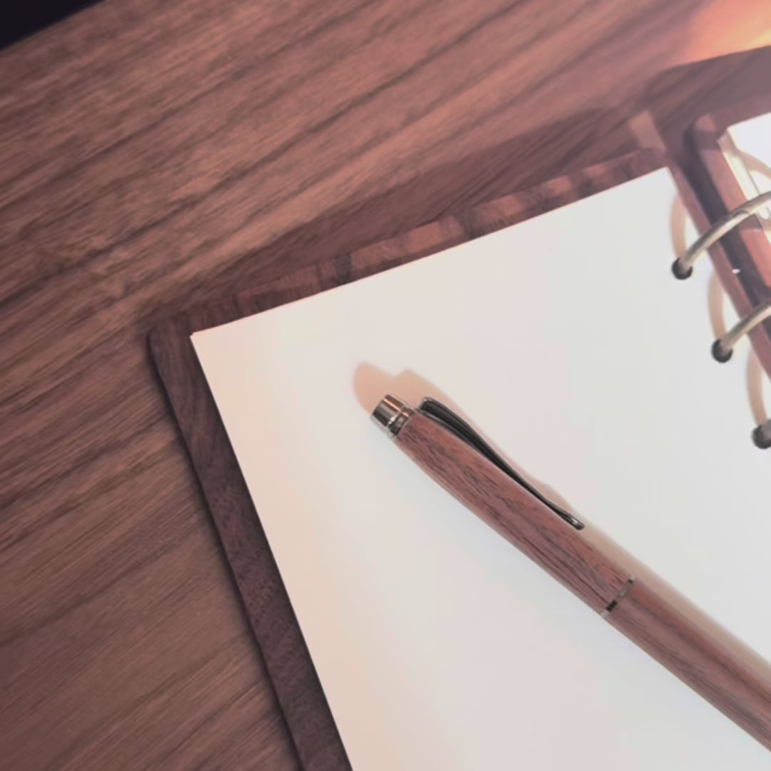 Paolo Walnut Binder Notebook