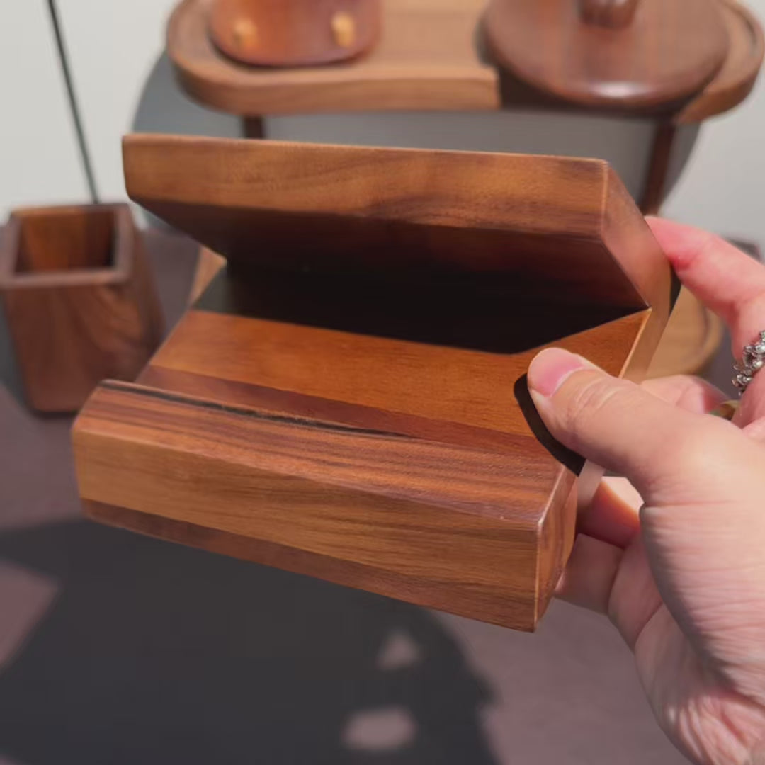 Laterin Solid Walnut CD Album Display Stand