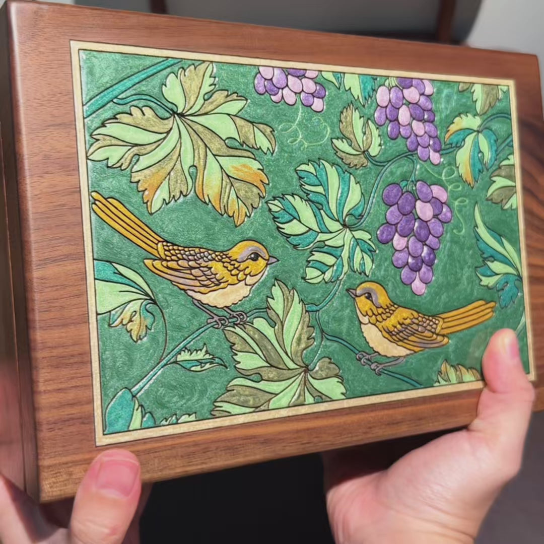 Greta Wooden Jewelry Box with Drawer