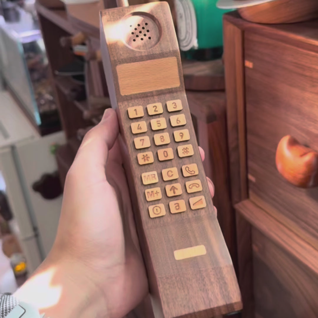 Brickle Walnut Phone Bottle Opener & Desk Ornament