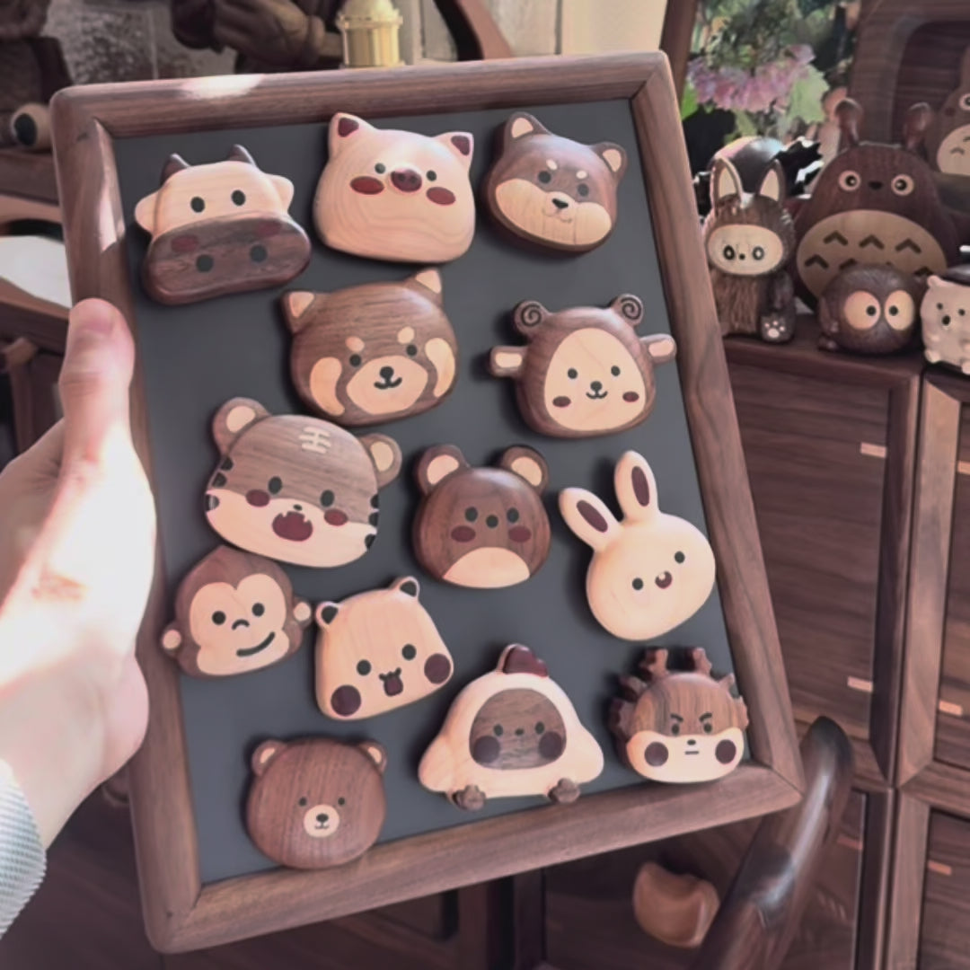 Zoov Animal Wooden Fridge Magnets