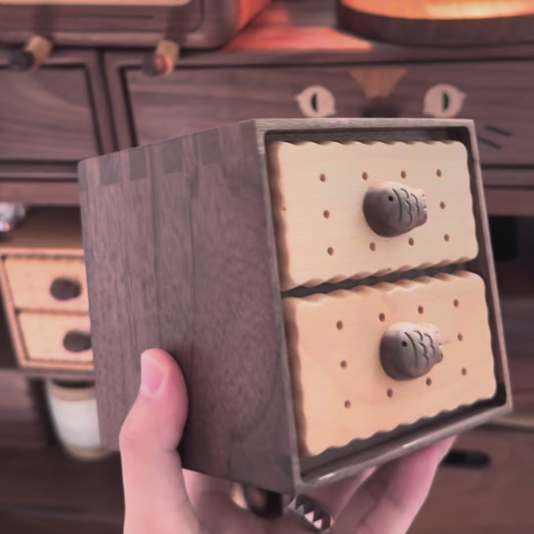 Oudine Wooden Double-Layer Jewelry & Trinket Box