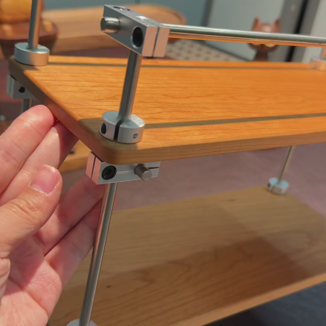 Pierre Walnut Multi-Tier Storage Rack