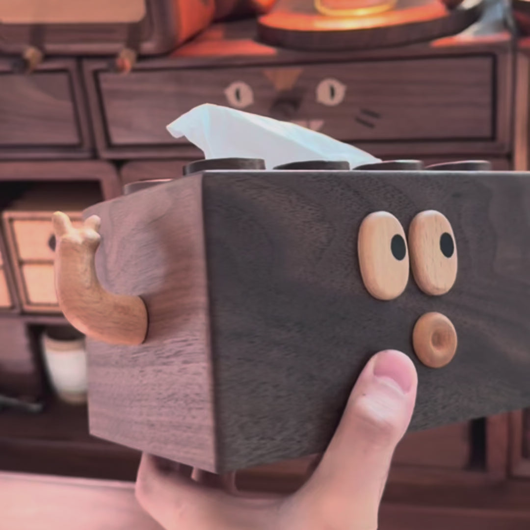 Remy Walnut Tissue Box