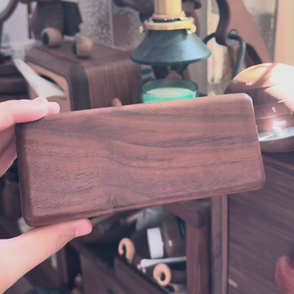 Black Walnut Minimalist Eyeglass Case