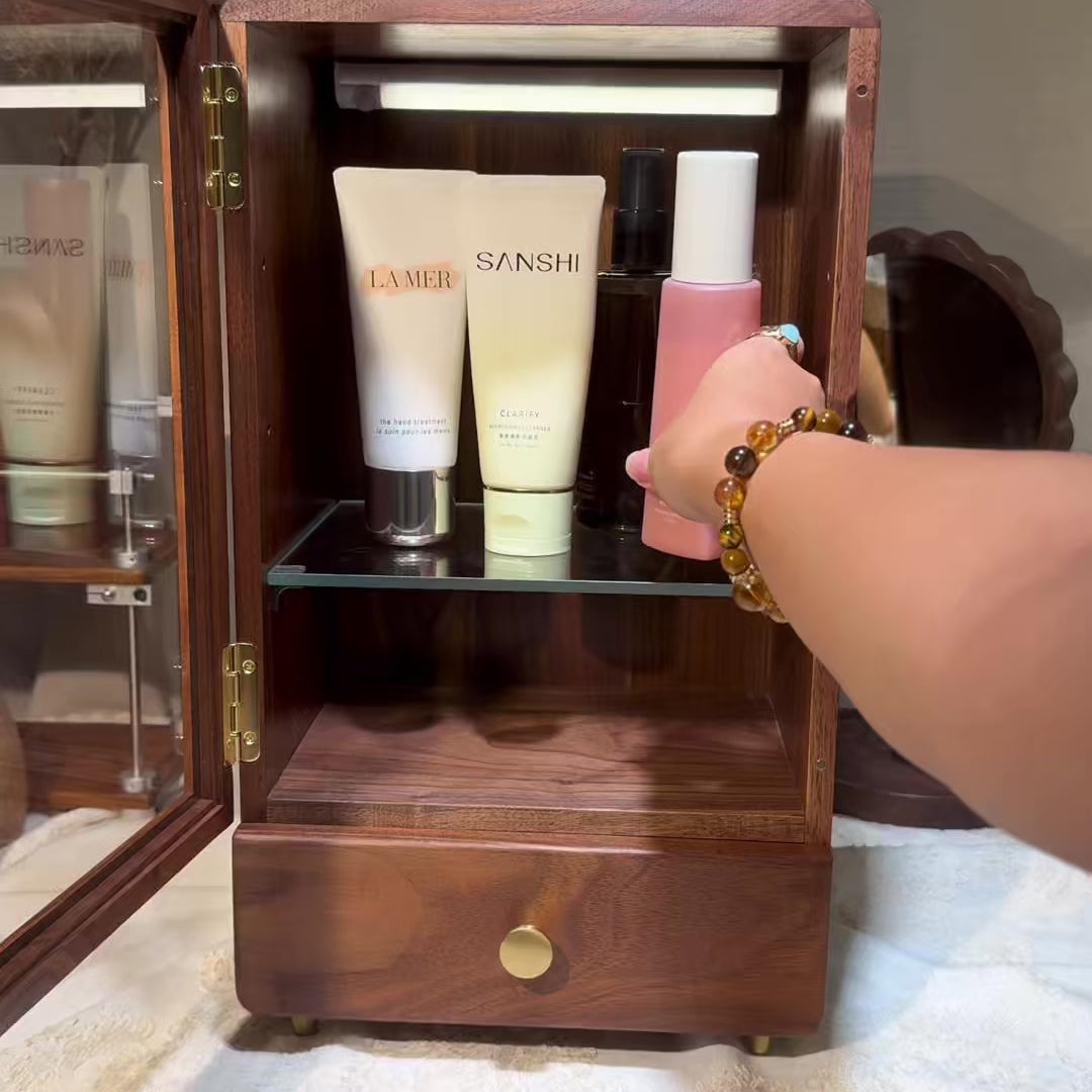 Galerie Walnoot Make-up Opbergkast Organizer