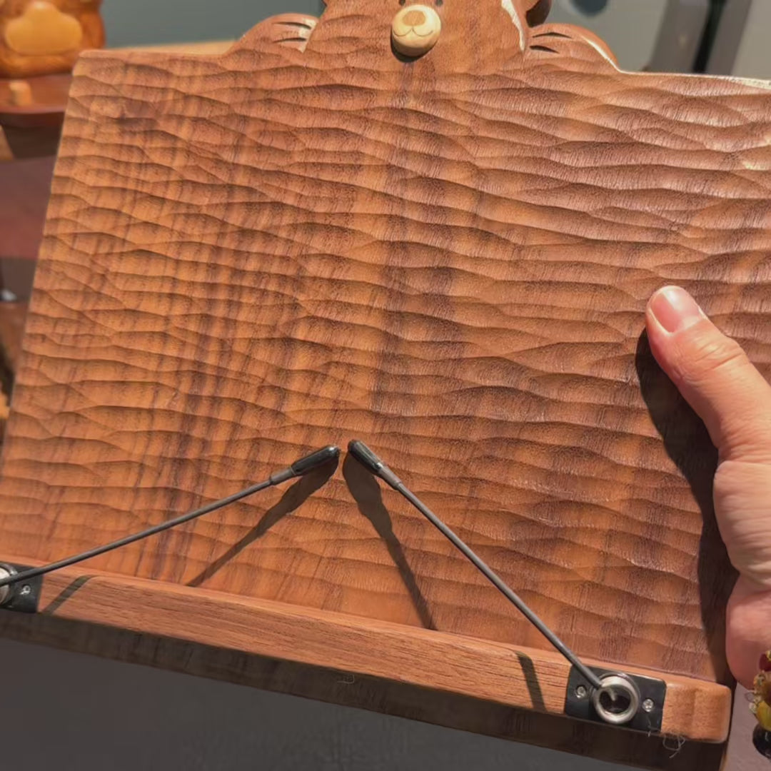 Bearstand Adjustable Wooden Reading & iPad Holder