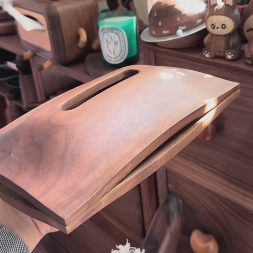 Walnut Wood Tissue Box NatureLine