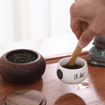 small walnut tea caddy