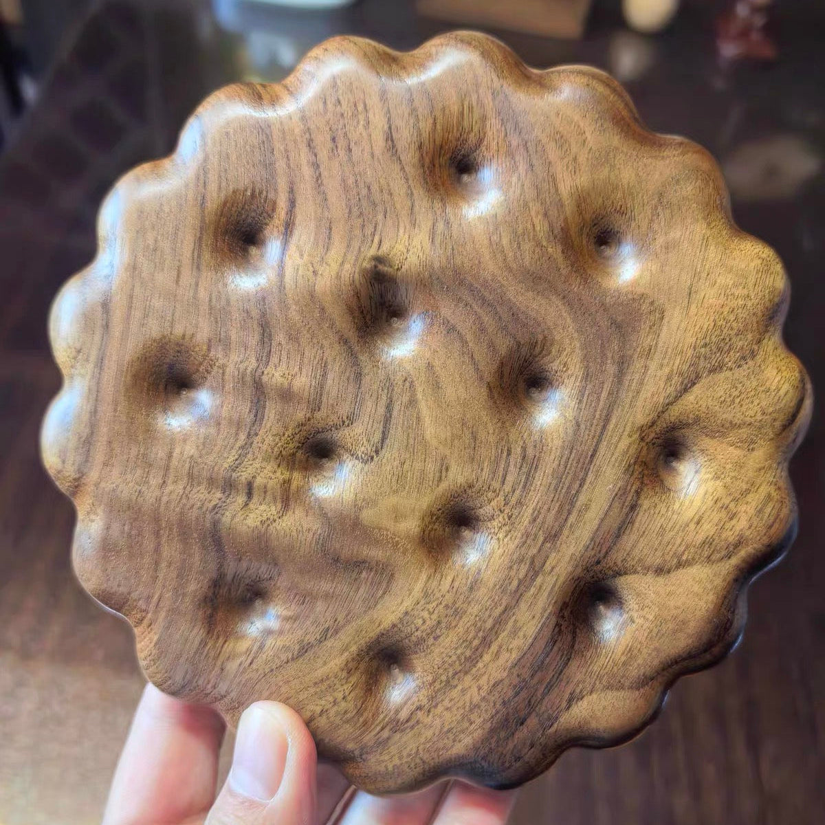 Cookie Massief Houten Onderzetter (Rond)