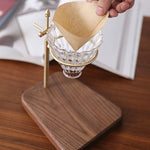 walnut coffee dripper stand