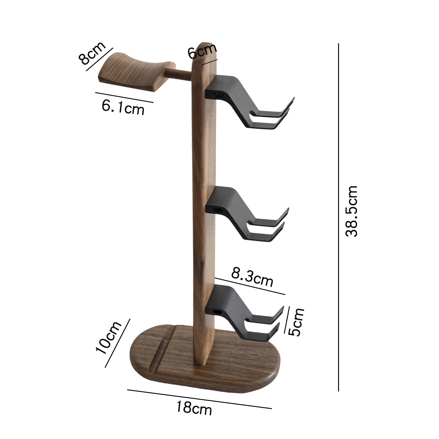 walnut gaming controller display stand