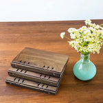 wooden binder notebook black walnut
